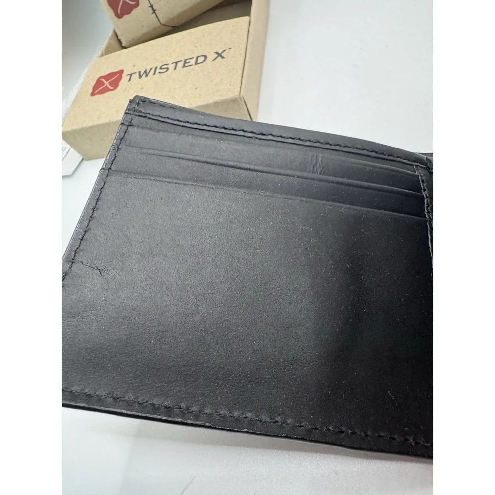 Twisted X Mens Black Leather Southwestern Arrow Bifold Wallet XH-557B New‎